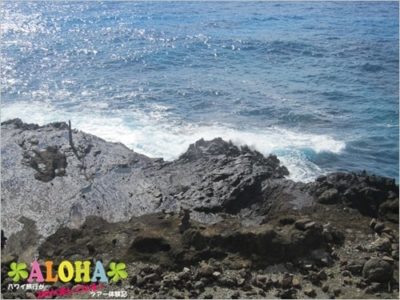 ハワイの潮吹き岩
