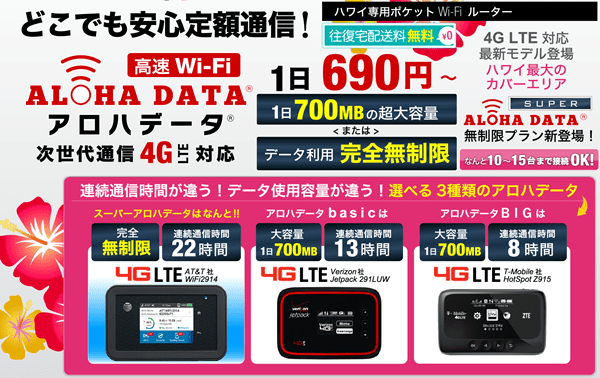 ハワイのレンタルwifiおすすめランキング 悩んでいる人は必見