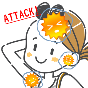活性酸素と戦っているイメージ