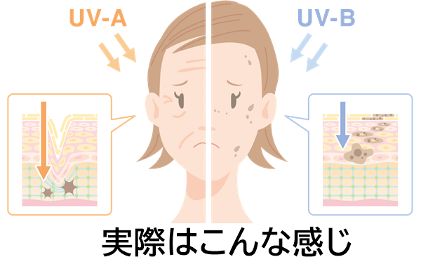 リアルな日焼け後の肌