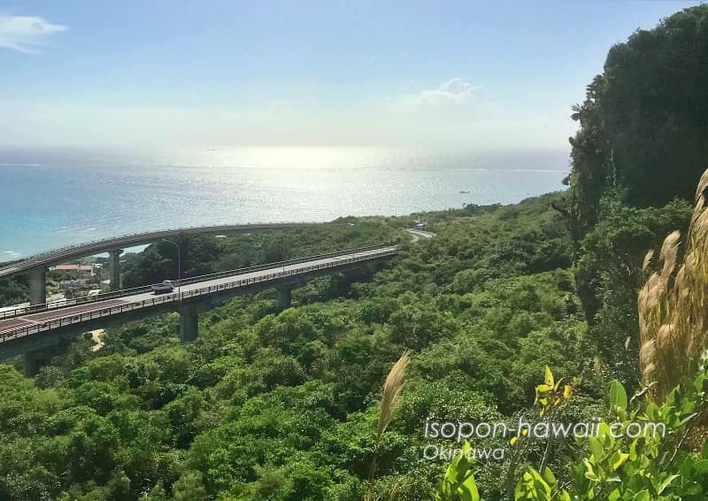 ニライカナイ橋展望台から見える崖
