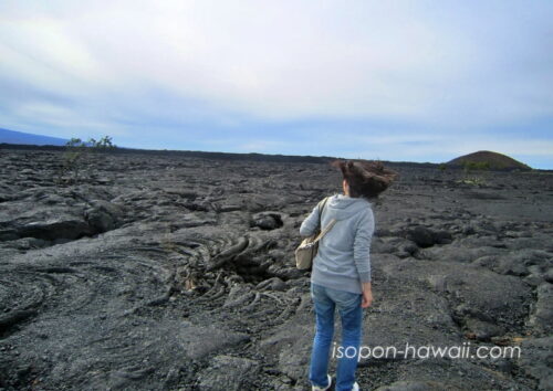 マウナケア手前にある広大な溶岩台地