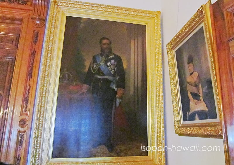 カラカウア王とリリウオカラニ女王の肖像画