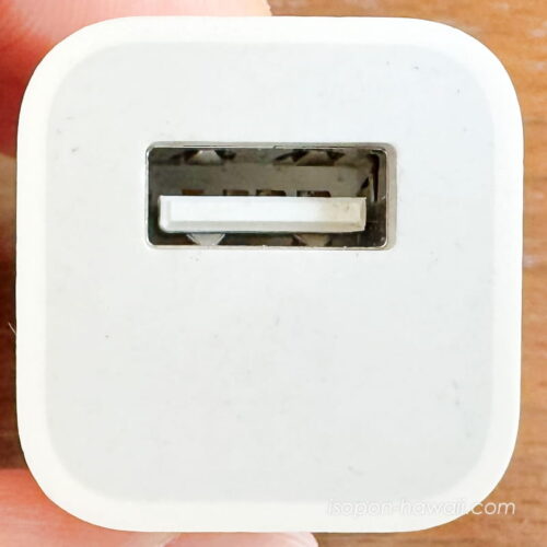 WiFiBOXに使ったUSB Type-Aの充電器のコネクタ