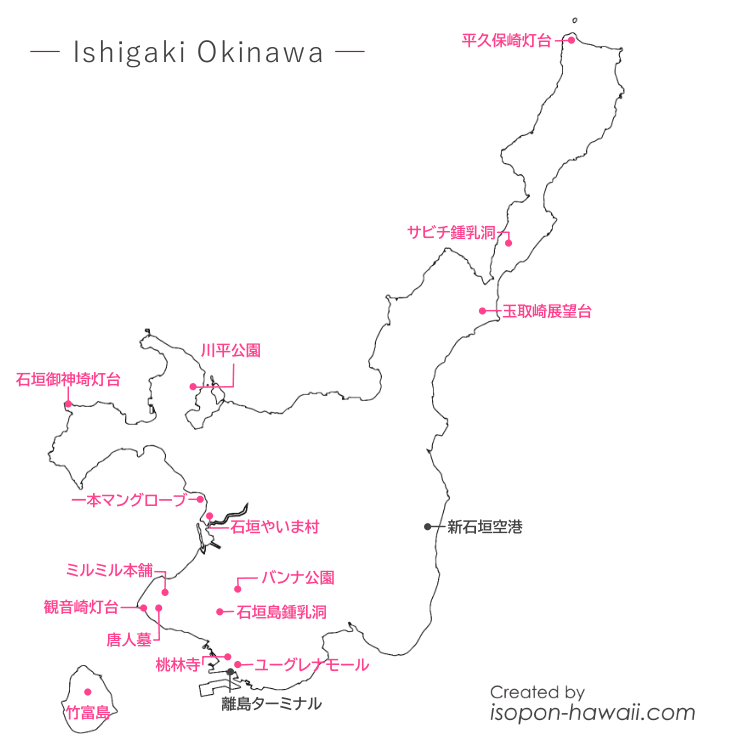 石垣島観光スポットMAP