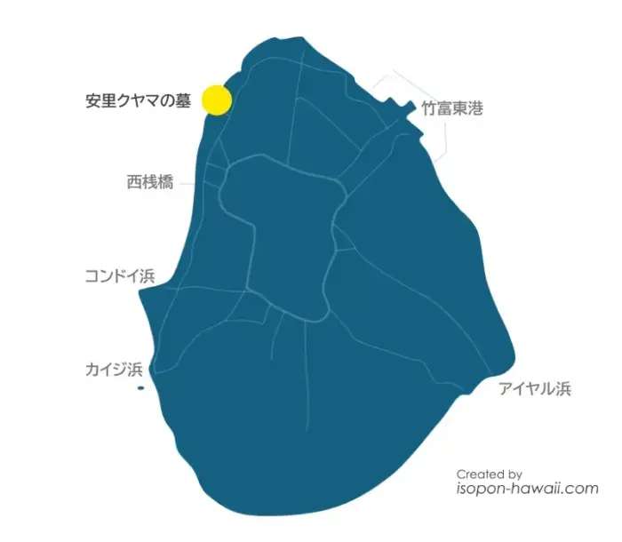 安里クヤマの墓の場所