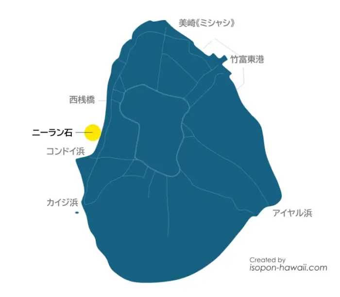 竹富島 ニーラン神石の場所