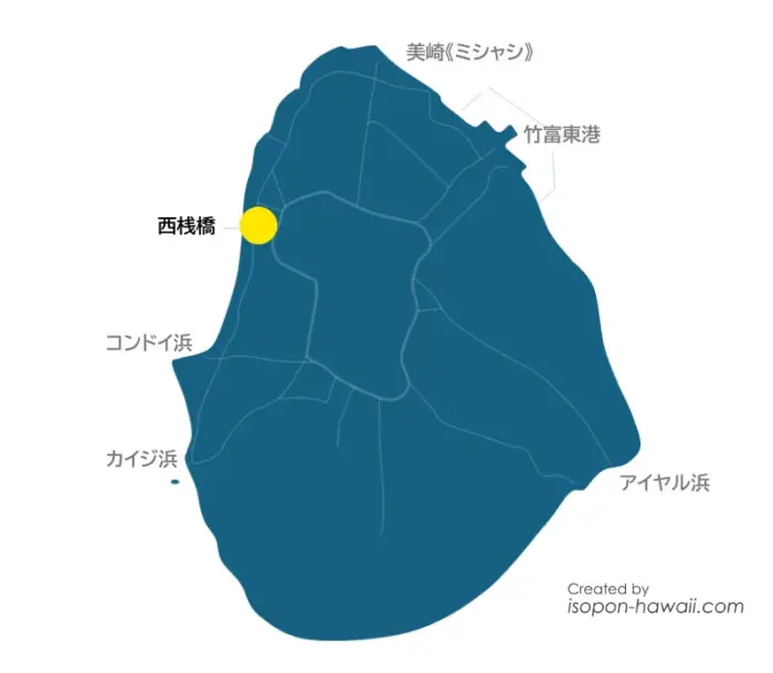 竹富島 西桟橋の場所