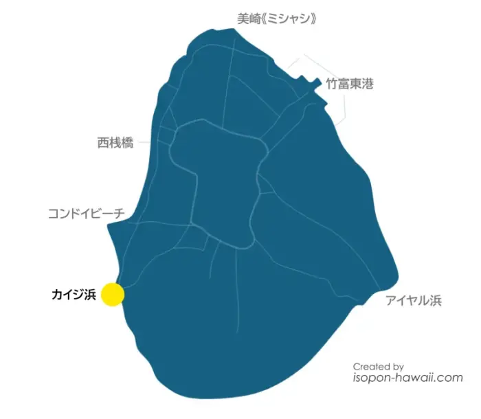 竹富島 カイジ浜の地図