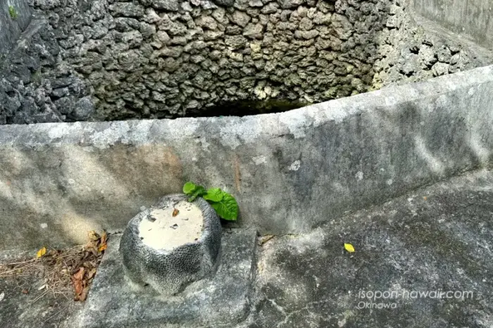 サンゴで作られた何かの台