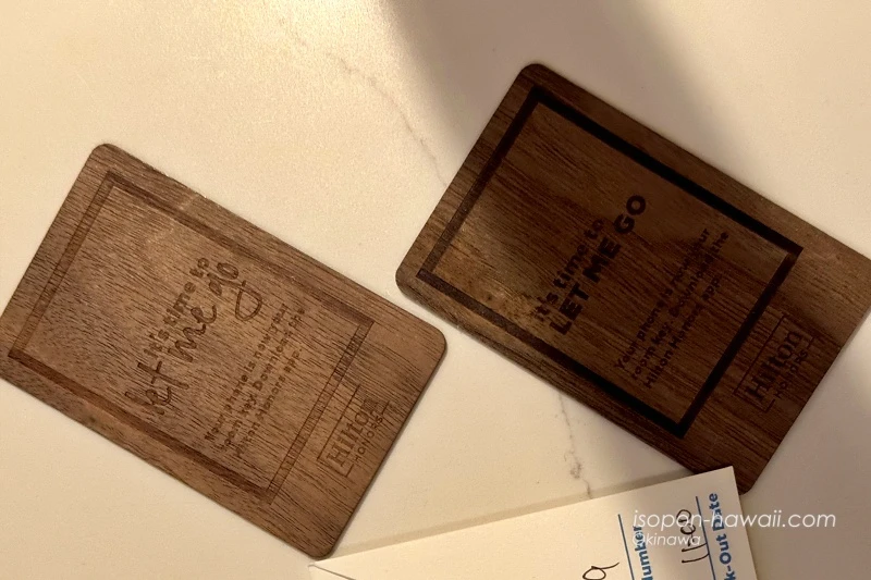 ヒルトン宮古島・ツインデラックスルーム・オーシャンビュー ルームキー