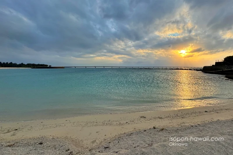 みやこサンセットビーチから見たサンセット