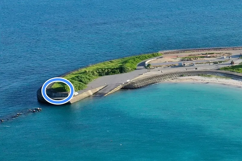 みやこサンセットビーチの北端