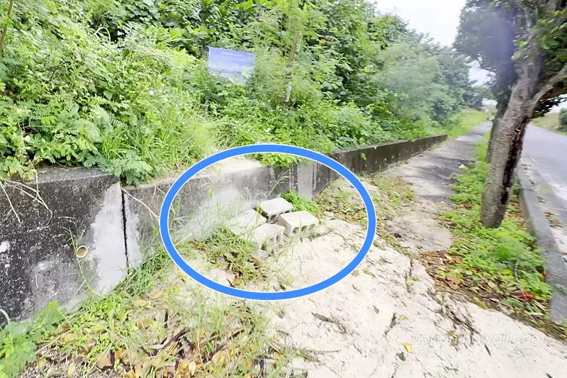 フナクスビーチの入口(池間ブロック)