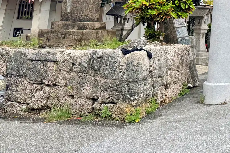 漲水御嶽 南側の石垣