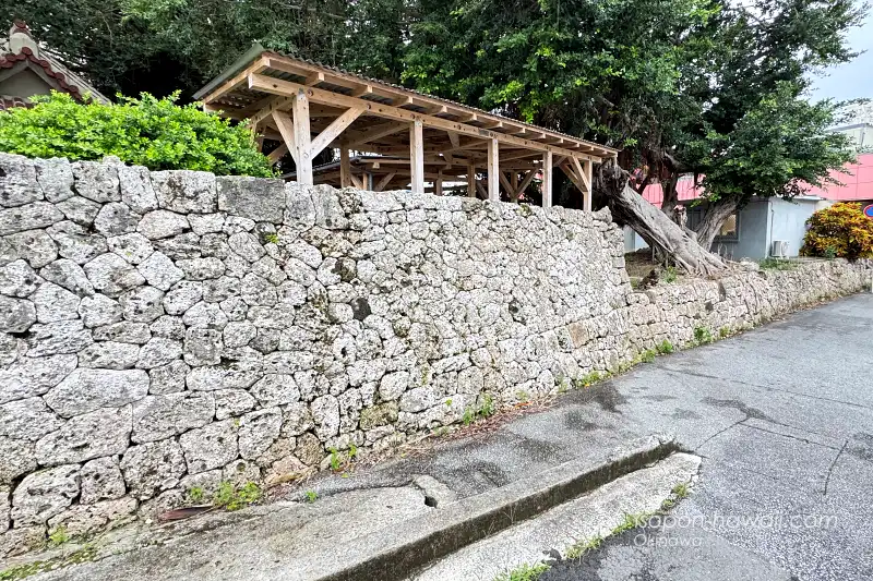 漲水御嶽 北側の石垣