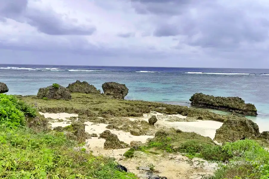 裏インギャービーチ 駐車場からの景色